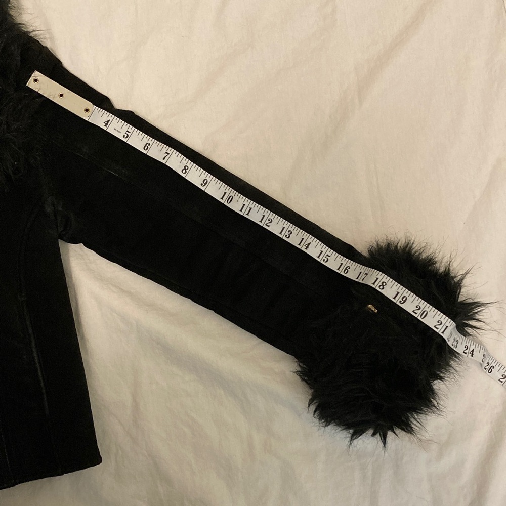 Baby Phat Black Leather Jacket with Faux Fur - Picture 14 of 15